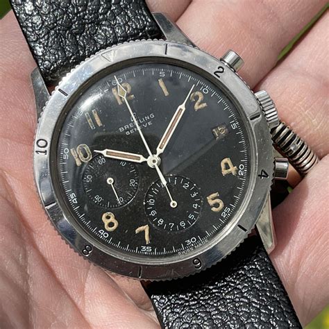 1960s breitling watches|1960s Breitling co pilot watch.